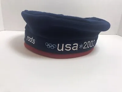 USA 2002 Olympic Team Roots Beanie Beret Cap Hat Red White Blue • $17.50