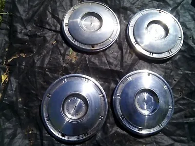  Set Of 4 Vintage 1967 Oldsmobile F85 Cutlass 14  Hubcaps Stainless & Black OEM • $30