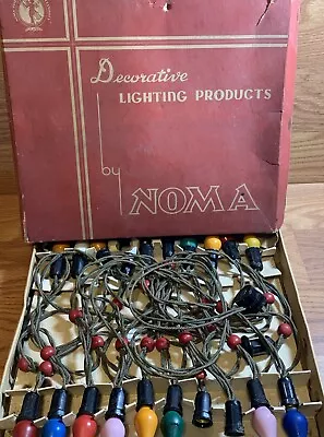 Vintage Box Of 20 NOMA Indoor/Outdoor Christmas Lights 3020 Mazda C7 Bulbs • $55