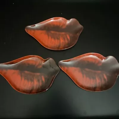 Andy Warhol Precidio Objects Marilyn Monroe Melamine Red Lip Plates Set Of 3 • $44.99