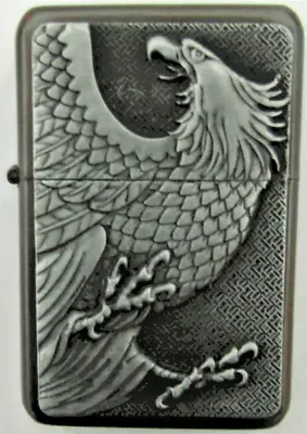 £3.49 • Buy Personalised Engraved Silver Eagle Star Refillable Petrol Lighter Birthday Gift9