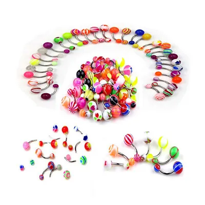 50PCS/SET MULTI-PACK OF MIXED STYLE BELLY BARS / NAVEL RINGS PIERCINGS Jewelery • £4.97