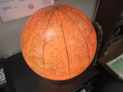 Lighted Vintage Rand McNally Indexed Terrestrial Globe 9  W/Metal Base 1930’s • $32