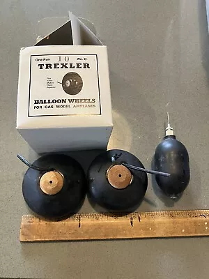 Nos Trexler Air Wheels And Pump For Vintage Balsa Model Airplane Kit Engine • $19