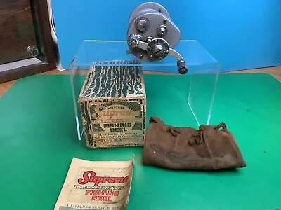 Pflueger Supreme Vintage Fishing Reel With Box And Bag.  • $17