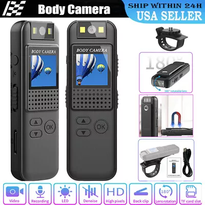 1080P HD Camcorder Body Mini Cam Police Camera Video Recorder DVR IR Night • $23.15