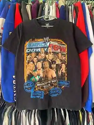 Vintage 2008 Smack Down Ecw Tour Wwe Wrestling Tee Shirt Men's Size S • £41.99