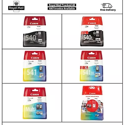 Genuine Canon PG-540/ XL CL-541/ XL CMYK Ink Cartridges For MG3650 TS5151 MX525 • £38.24