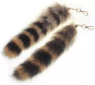 Real Fox Tail Fur Keychain Tassel Bag Charm Key Ring Cosplay Toy Handbag Charm • $8.54