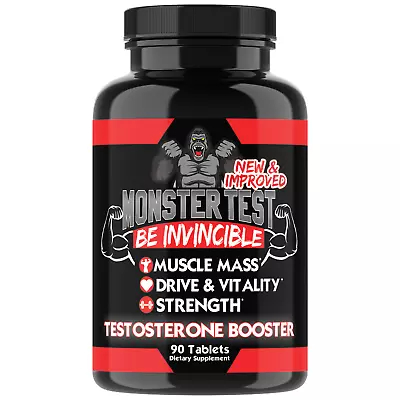 Monster Test Red Label Mens Testosterone Booster Male Vitality 90ct • $54.99