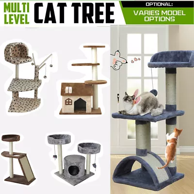 Multi Level Cat Tree Scratching Post Scratcher Pole Gym Toy House Furniture • $38.90