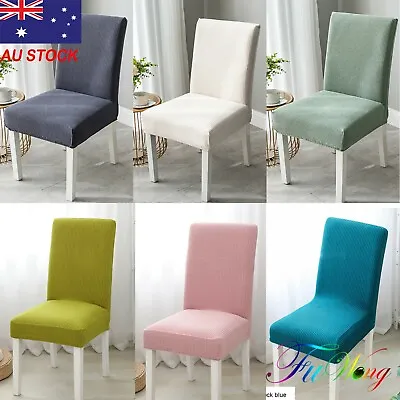 $28 • Buy 1-8 PCS Dining Chair Covers Spandex Slip Cover Stretch Wedding Banquet Party