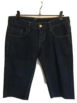 £3.45 • Buy Monkee Genes Ladies Denim Shorts Size 8 Low Rise Jeans Modified Short Fringe Hem