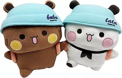 Bubu And Dudu Plush Toy Bear Panda Plush With Hat And Backpack Birthday Gift UK • £17.88
