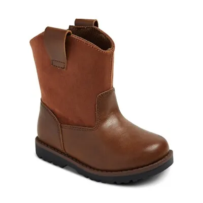 Cat & Jack Toddler Boys' Hunter Slip-On Fashion Boots - Brown Size 10 • $17.99