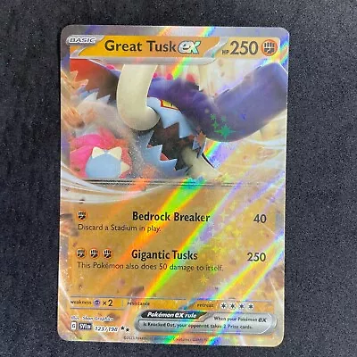 Great Tust Ex 123/198 Scarlet & Violet Pokemon TCG Card NM • $1.29