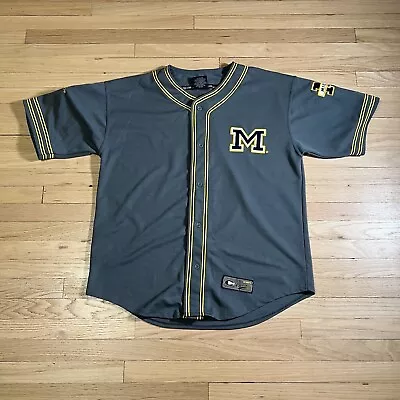 Vintage Michigan Wolverines Baseball Jersey Mens XXL Gray University Streetwear  • $63.71