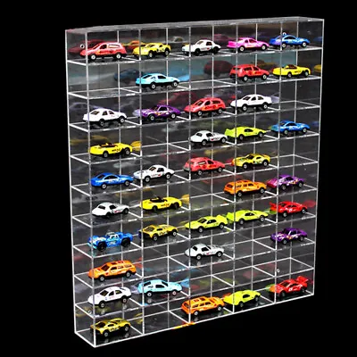 For Hot Wheels/Matchbox 1:64 Diecast Car Display Case Clear Acrylic For 50 Cars • $127.75