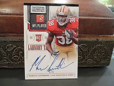 National Treasures Rookie Laundry Tag Autograph 49ers Marcus Lattimore 5/5 2013 • $350