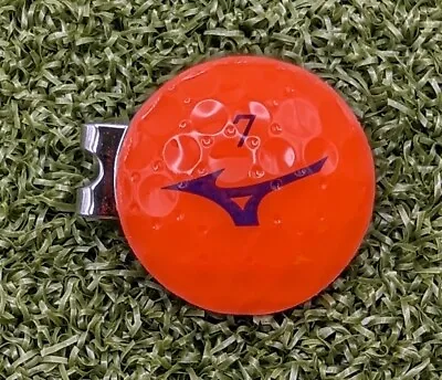 Mizuno Real Golf Ball Marker With Magnetic Hat Clip Orange Tour Rb 556 • $15.95