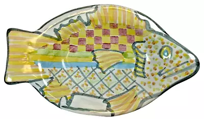 Vintage Early Mackenzie Childs 1993 Fish 7.5” Plate Dish Victoria & Richard • $59.99