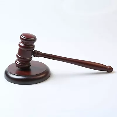 £14.90 • Buy Handmade Wooden Gavel And Sound Board Block Judge Auction Sale Auctioneers Mason