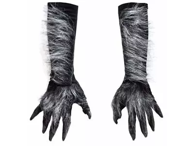 Grey Werewolf Wolf Hands Monster Halloween Best Costume Fur Elbow Length Latex • $57.99