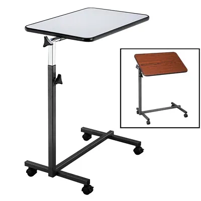 Medical Bed Tray Overbed Table Rolling Tray Bed Side Table For Laptop Eating US • $41.99