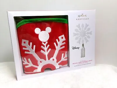 Disney Mickey Mouse Miniature Christmas Tree Topper & Skirt By Hallmark New • $15.95