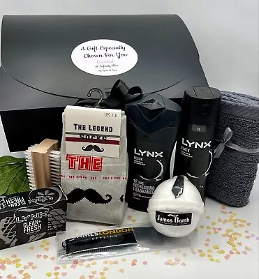 MENS Birthday Hamper Gift Box For Him  James Bomb - The Legend  Get Well • £23.99