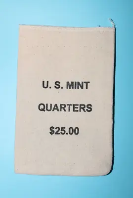 U.S. Mint Quarter $25.00 Canvas Bag (No Coins) Used • $1.69