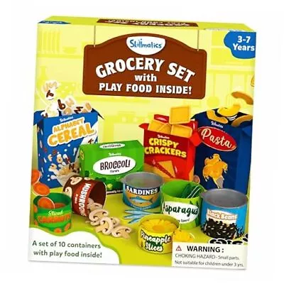 Skillmatics Pretend Play Grocery Set - 10 Containers 100+ Play Food Items For  • $25.20