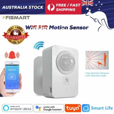 $24.99 • Buy Tuya Wi-Fi PIR Motion Sensor Work With Google Home & Alexa
