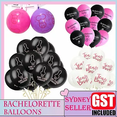 10/12pc Pecker Willy Penis Hens Night Bachelorette Pink Purple Balloons Party De • $3.45