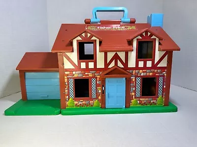 Vintage Fisher Price Little People #952 Play Family Tudor Brown House 1980's • $27.49