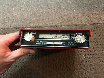 Vintage Philips P3G38T All Transistor Car Portable Radio Classic 1960s - RED • $32.62