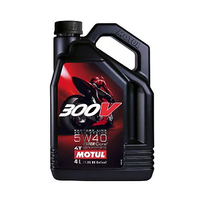 Motul 300V Synthetic Factory Line Road Racing Motorcycle Oil 5W-40 4L 104115 • $91.41