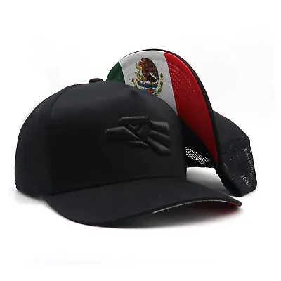 Mens Snapback Hat 3D Hecho En Mexico Baseball Cap Mexican Flag Trucker Mesh Caps • $15.99