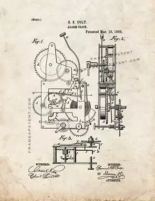 Alarm Clock Patent Print Old Look • $29.95