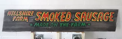 Vintage Hillshire Farm Sausage Sign Promotional Store Advertising Faux Wood • $40