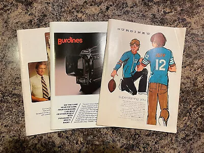 1970’s Miami Dolphins Football Program Lot. • $14.99