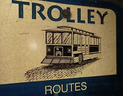 Vintage Trolley Sign.  Broward County FL.  12X18 Metal.  BCT 90's.   • $80