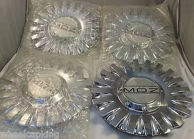 Moz Wheels Chrome Custom Wheel Center Caps Set Of 4 # 7130-15 NEW! • $165