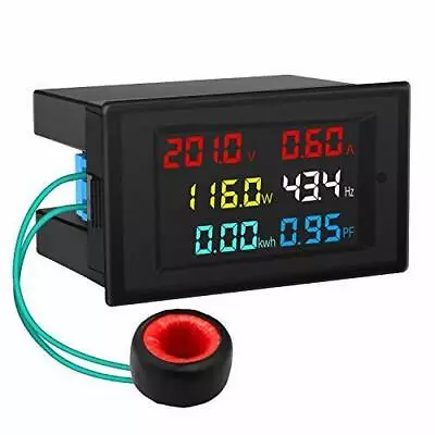 AC Display Meter DROK 80-300V 100A Voltage Current Frequency Watts • $29.34