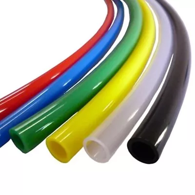 METRIC Flexible Nylon Pneumatic Air Line Tubing Compressed Airline Plastic Pipe  • £2