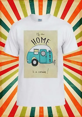 My Other Home As A Caravan Novelty Men Women Vest Tank Top Unisex T Shirt 962 • £9.95