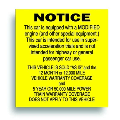 $11.88 • Buy SOLD AS IS Decal CAR With 426 Mopar High Performance From 1963-68 Glove Box