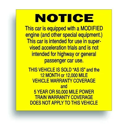 $11.88 • Buy SOLD AS IS Decal CAR With 426 Mopar High Performance From 1963-68 Glove Box