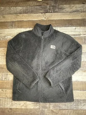 The North Face Men L Sherpa Fleece Jacket Black Campsgire Rugged Camp Zip Warm • $39.99