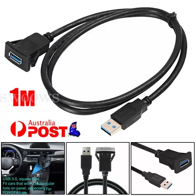 1M Car Dash Board Flush Mount USB 3.0 Male To Female Extension Panel Cable • $12.33